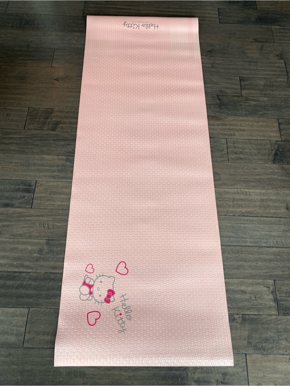 Hello Kitty Sanrio Reversible Exercise Yoga Mat Pink 24"W×68"L with Strap